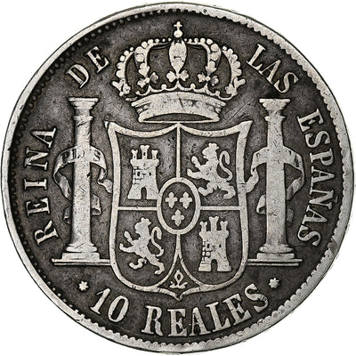 España, 
            
               Isabel II, 
            
               10 Reales