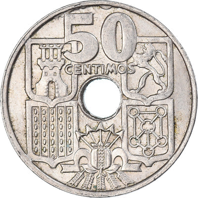 Moneda, 
            
               España, 
            
               50 Centimos