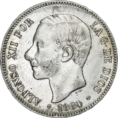 España, 
            
               Alfonso XII, 
            
               5 Pesetas