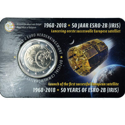 Bélgica, 
            
               2 Euro, 
            
               Satellite ESRO-2B