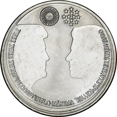 Países Bajos, 
            
               10 Euro, 
            
               Mariage de Guillaume et Maxima