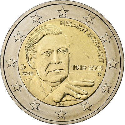 ALEMANIA - REPÚBLICA FEDERAL, 
            
               2 Euro, 
            
               Helmut Schmidt