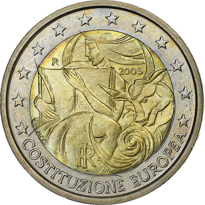 Italia, 
            
               2 Euro, 
            
               Constitution Europeen