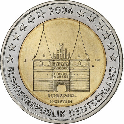 ALEMANIA - REPÚBLICA FEDERAL, 
            
               2 Euro, 
            
               Schleswig Holstein castle