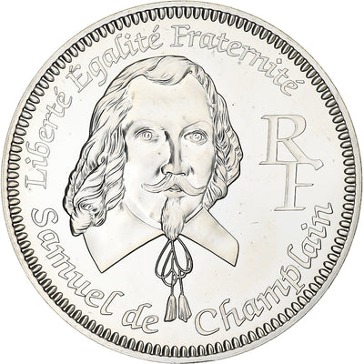 Francia, 
            
               1/4 Euro, 
            
               Samuel De Champlain