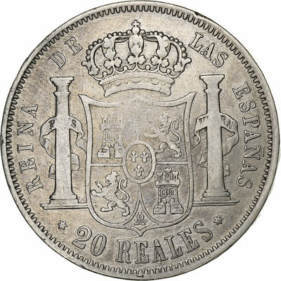 España, 
            
               Isabel II, 
            
               20 Réales