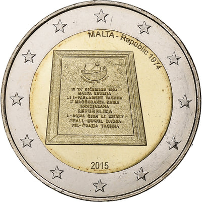 Malta, 
            
               2 Euro, 
            
               Republic of Malta 1974