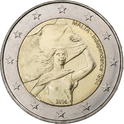 Malta, 
            
               2 Euro, 
            
               Independence in 1964