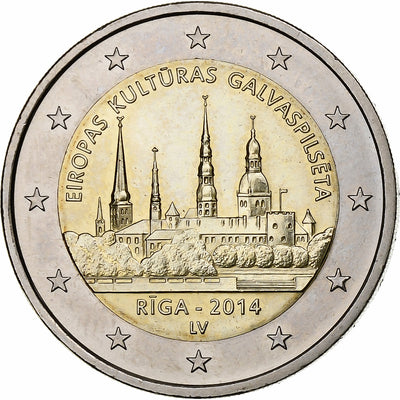 Letonia, 
            
               2 Euro, 
            
               Riga – European Capital of Culture 2014