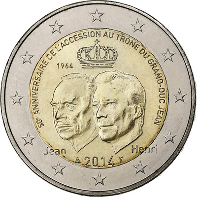 Luxemburgo, 
            
               2 Euro, 
            
               Henri I Golden Jubilee