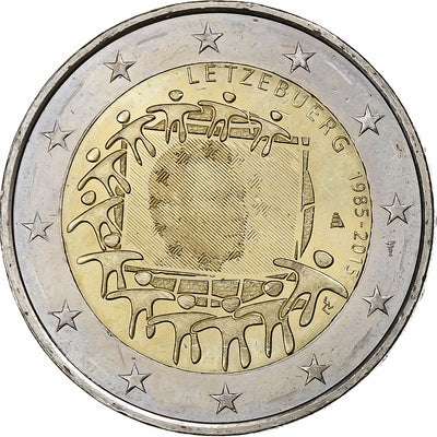 Luxemburgo, 
            
               2 Euro, 
            
               30 Years of European Union Flag