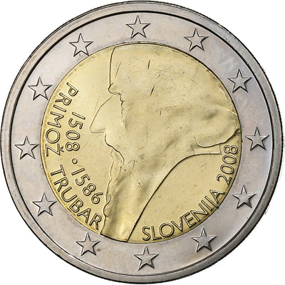 Eslovenia, 
            
               2 Euro, 
            
               Primož Trubar