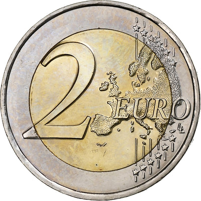 Francia, 
            
               2 Euro, 
            
               Pierre de Coubertin