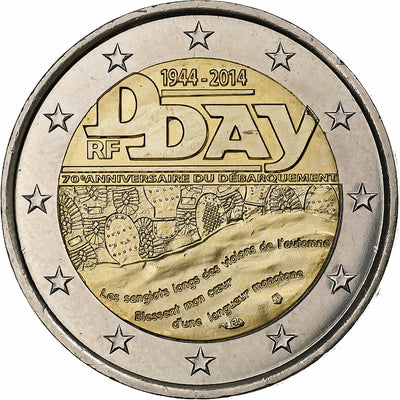 Francia, 
            
               2 Euro, 
            
               D-day