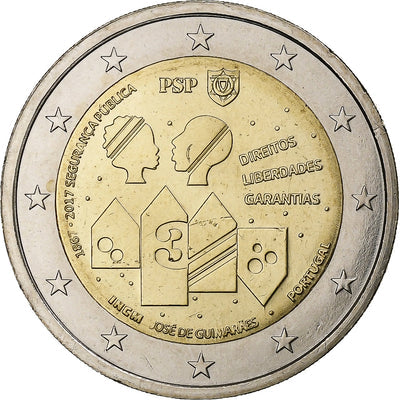 Portugal, 
            
               2 Euro, 
            
               150 years of public security