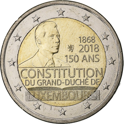 Luxemburgo, 
            
               2 Euro, 
            
               Henri I Constitution of Luxembourg