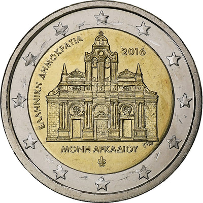 Grecia, 
            
               2 Euro, 
            
               Arkadi Monastery