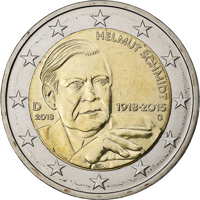 Alemania, 
            
               2 Euro, 
            
               Helmut Schmidt