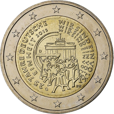 Alemania, 
            
               2 Euro, 
            
               25 Years of German Unity