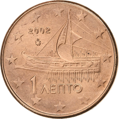 Grecia, 
            
               Euro Cent, 
            
               2002