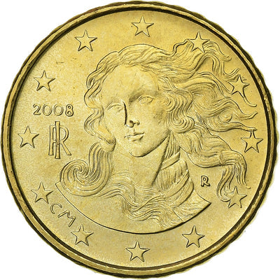 Italia, 
            
               10 Euro Cent, 
            
               2008