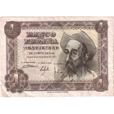 España, 
            
               1 Peseta, 
            
               1951-11-19