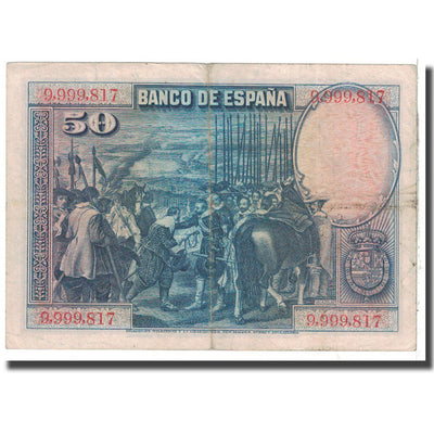 Billete, 
            
               50 Pesetas, 
            
               1928