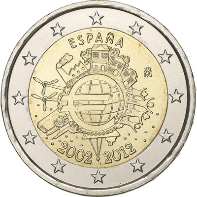 España, 
            
               2 Euro, 
            
               10 years euro