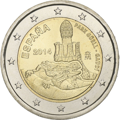 España, 
            
               2 Euro, 
            
               Parc Guell