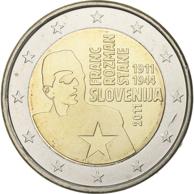 Eslovenia, 
            
               2 Euro, 
            
               Franc Rozman-Stane