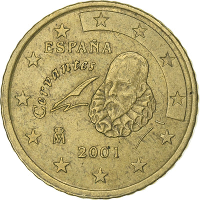 España, 
            
               50 Euro Cent, 
            
               2001