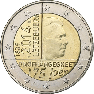 Luxemburgo, 
            
               2 Euro, 
            
               175 Joer