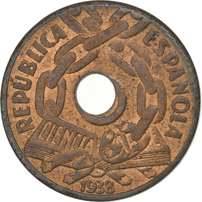 España, 
            
               25 Centimos, 
            
               1938