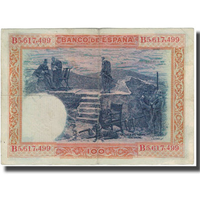 Billete, 
            
               100 Pesetas, 
            
               España