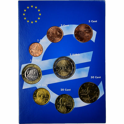 Grecia, 
            
               Set 1 ct. - 2 Euro, 
            
               euro set