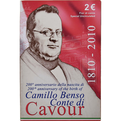 Italia, 
            
               2 Euro, 
            
               Camillo Benso comte di Cavour