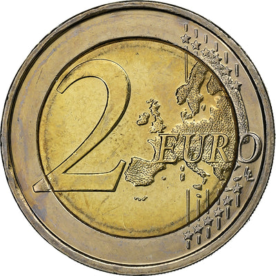 Bélgica, 
            
               2 Euro, 
            
               Louis Braille