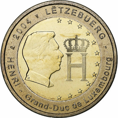 Luxemburgo, 
            
               2 Euro, 
            
               Henri I Monogramme