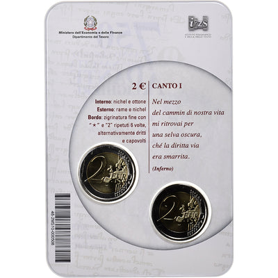 Italia, 
            
               2x 2 Euro, 
            
               Dante Alighieri