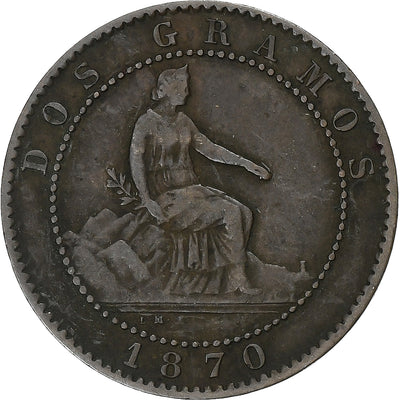 España, 
            
               2 Centimos, 
            
               1870