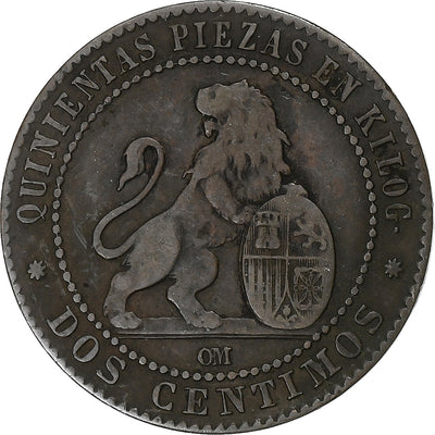 España, 
            
               2 Centimos, 
            
               1870