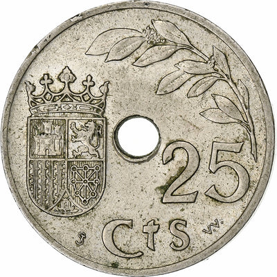 España, 
            
               25 Centimos, 
            
               1937