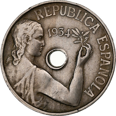 España, 
            
               25 Centimos, 
            
               1934