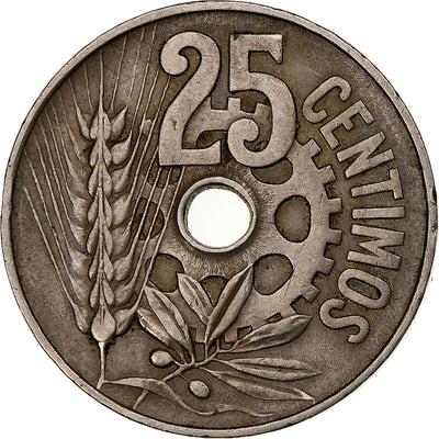 España, 
            
               25 Centimos, 
            
               1934