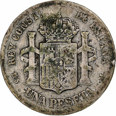 España, 
            
               Alfonso XII, 
            
               Peseta