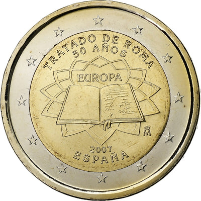 España, 
            
               2 Euro, 
            
               Traité de Rome