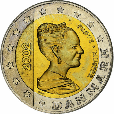 Dinamarca, 
            
               Margrethe II, 
            
               2 Euro