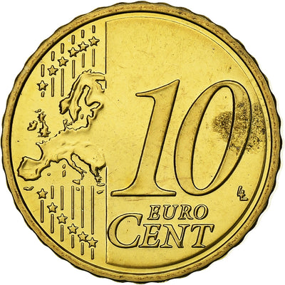 Chipre, 
            
               10 Euro Cent, 
            
               BU