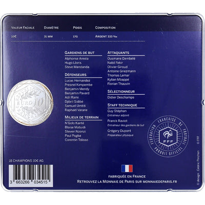 Francia, 
            
               10 Euro, 
            
               Champions du Monde