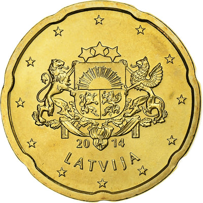 Letonia, 
            
               20 Euro Cent, 
            
               BU